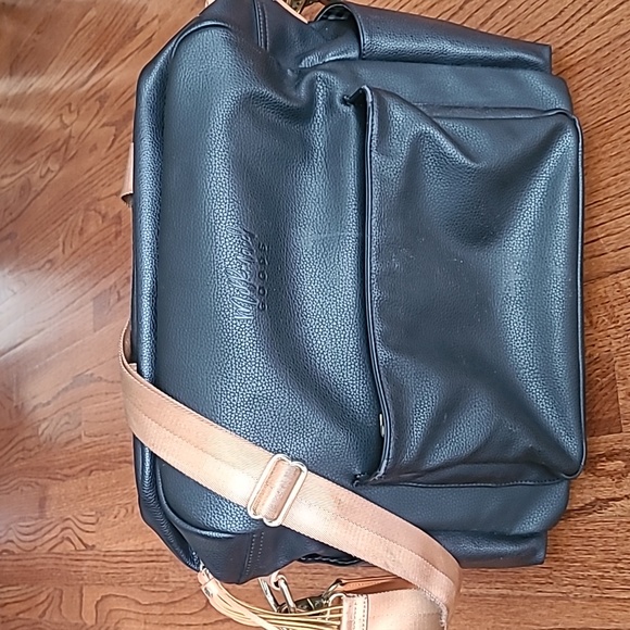 Handbags - Milkmaid Black and Tan Backpack Diaper Bag